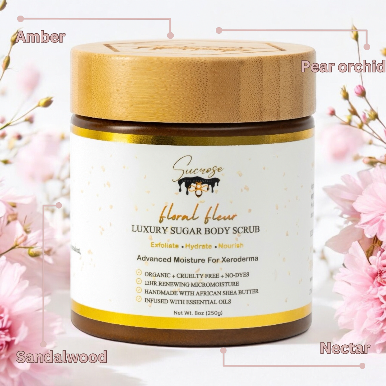 Floral Fleur Scrub 8oz